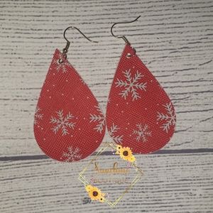 Faux leather earrings